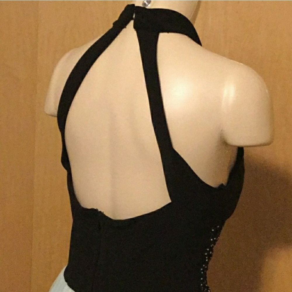 Blondie Nites Keyhole Illussion Mock Neck Gown - Picture 9 of 11